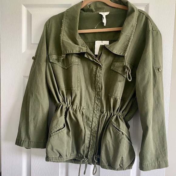 JOIE Khaki Green NWOT Utility Jacket Women’s Sz. S - Picture 2 of 8